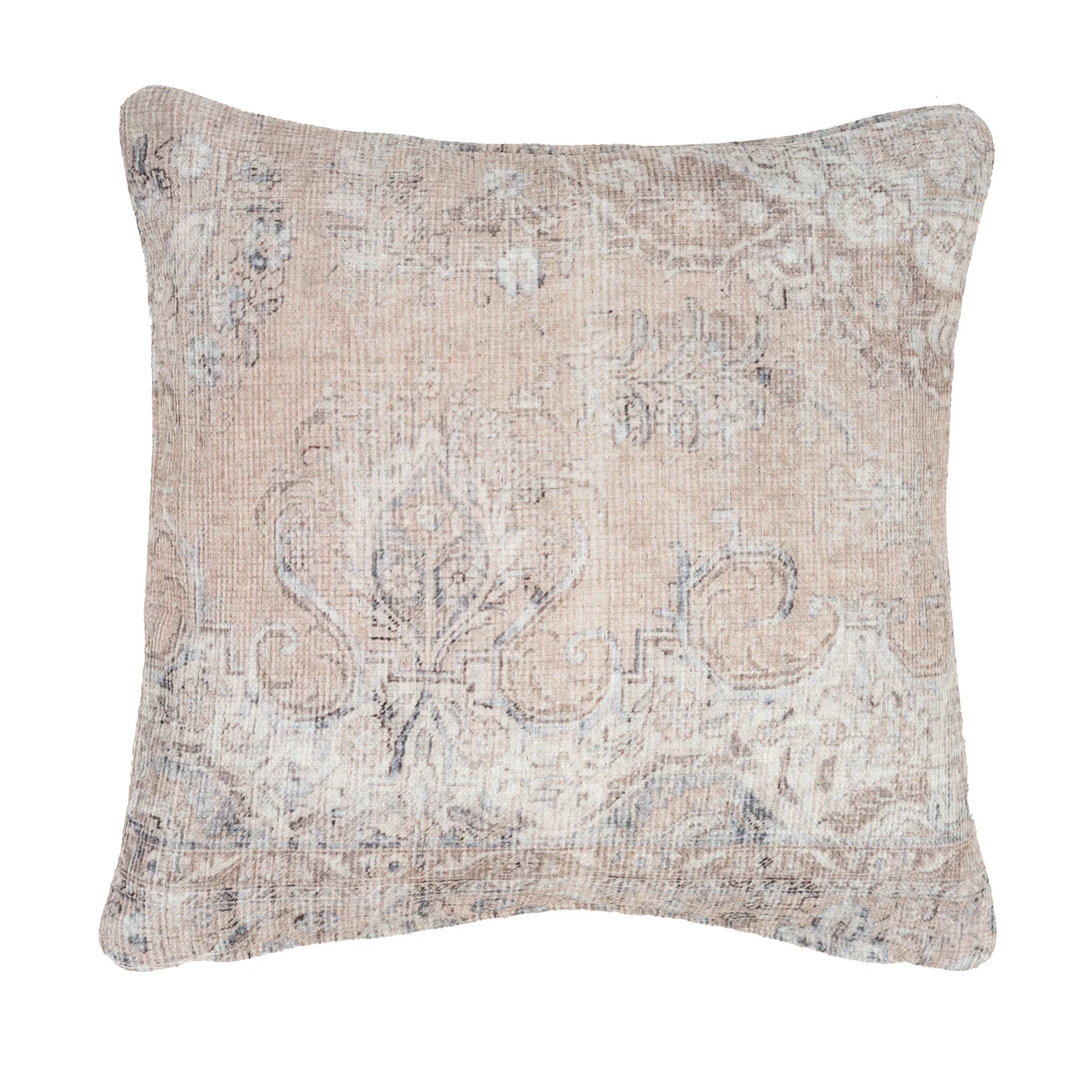 Flatwoven Washable Traditional Distressed Beige Rug - Zoe - Image 15