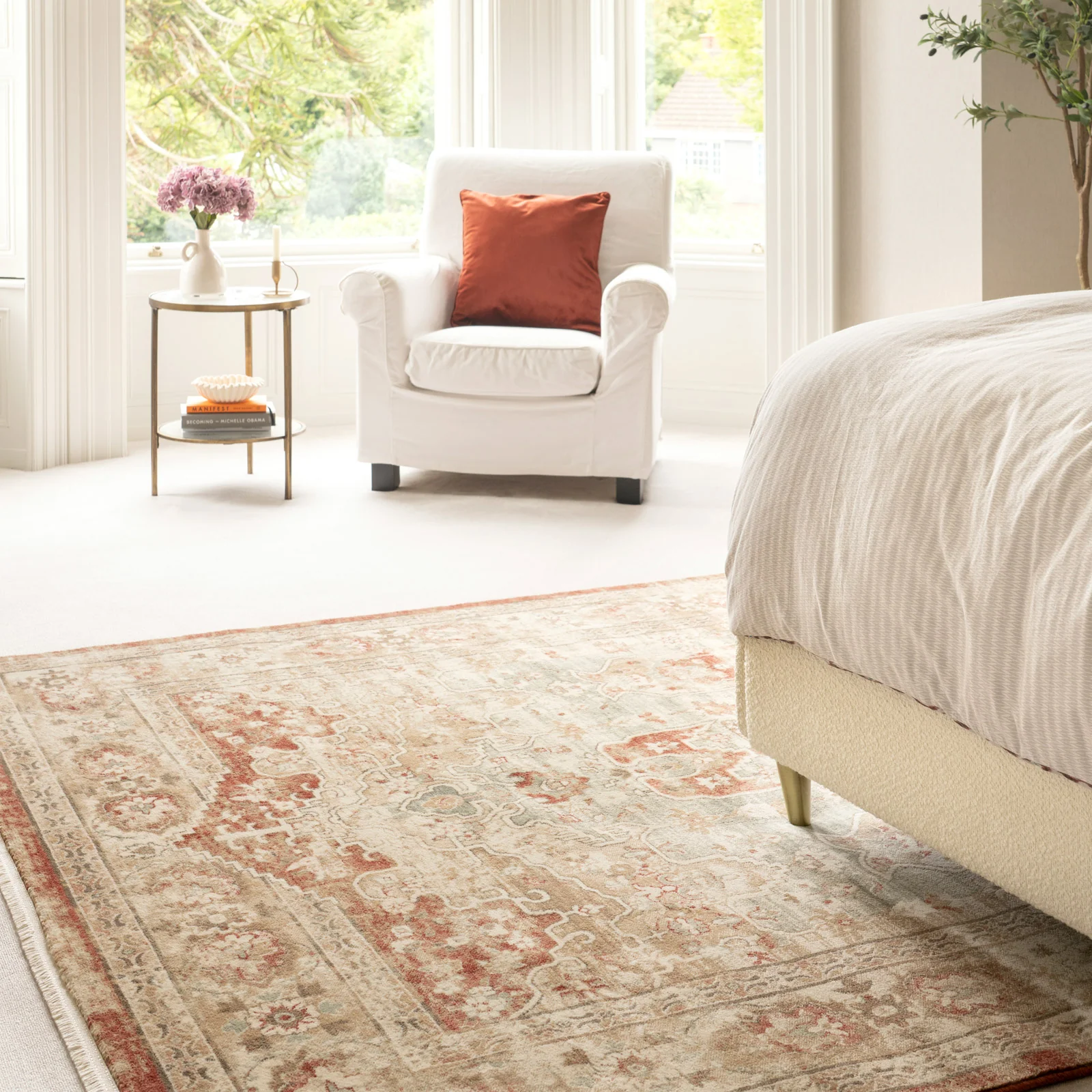 Traditional Plush Terracotta Rug - Selma - Image 5