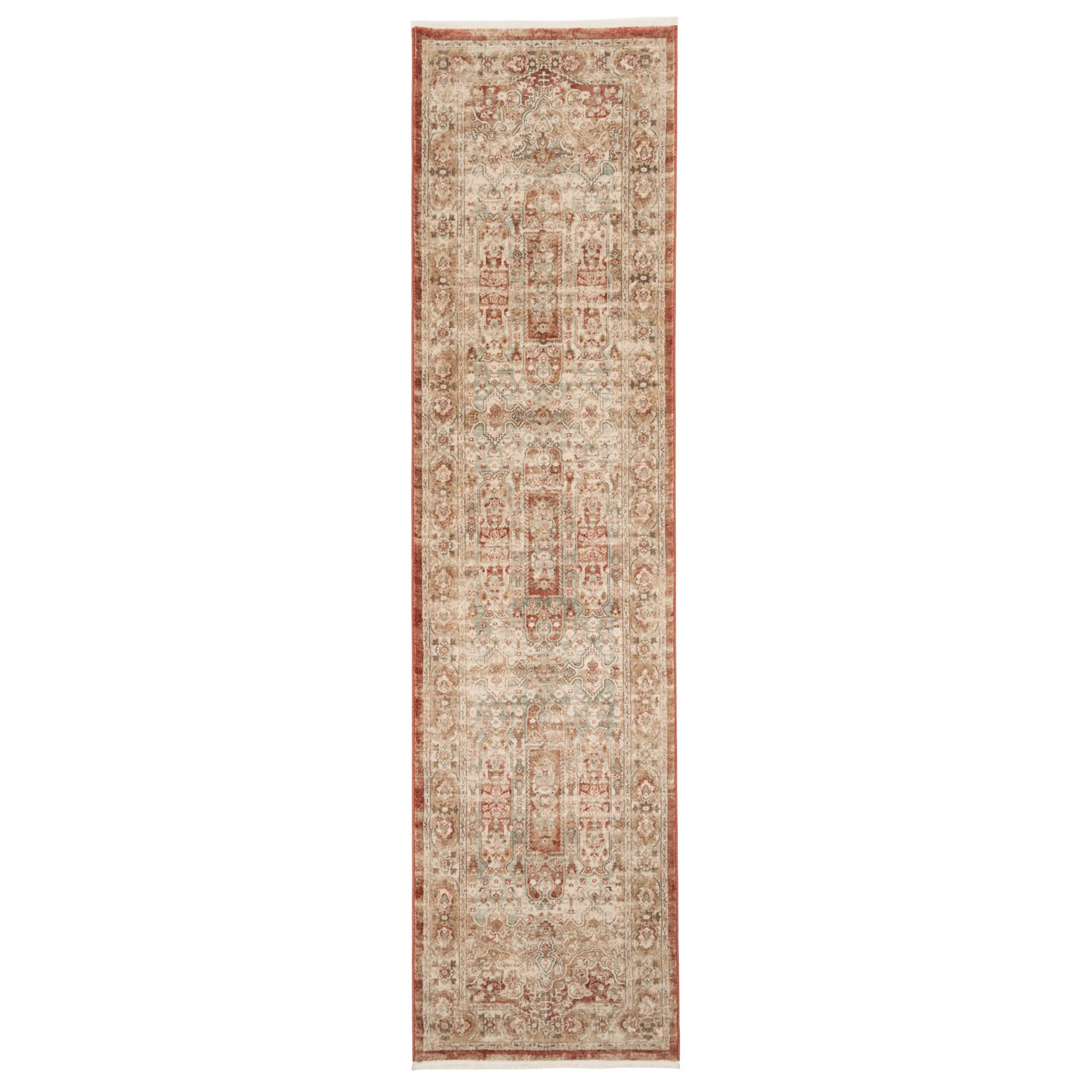 Traditional Plush Terracotta Runner - Selma - Image 8