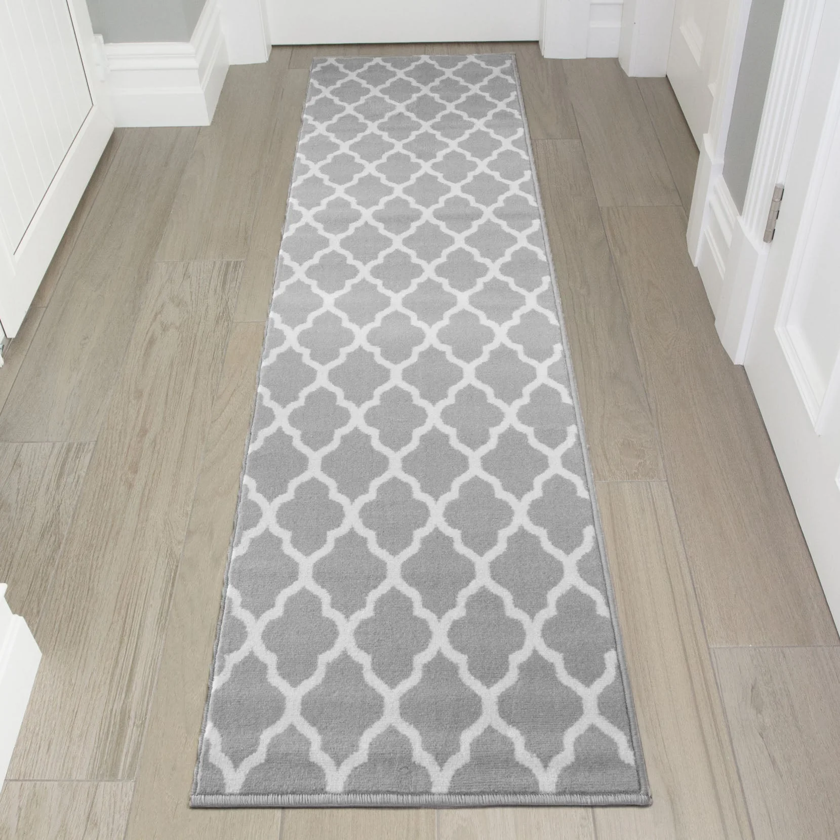 Trellis Silver Grey Durable Rug - Milan - Image 6