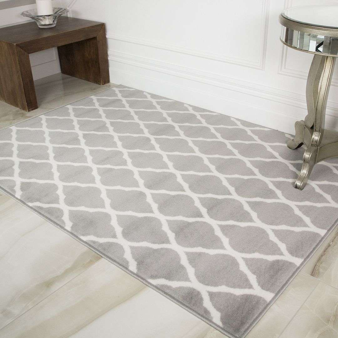 Trellis Grey Runner Rug - Image 4
