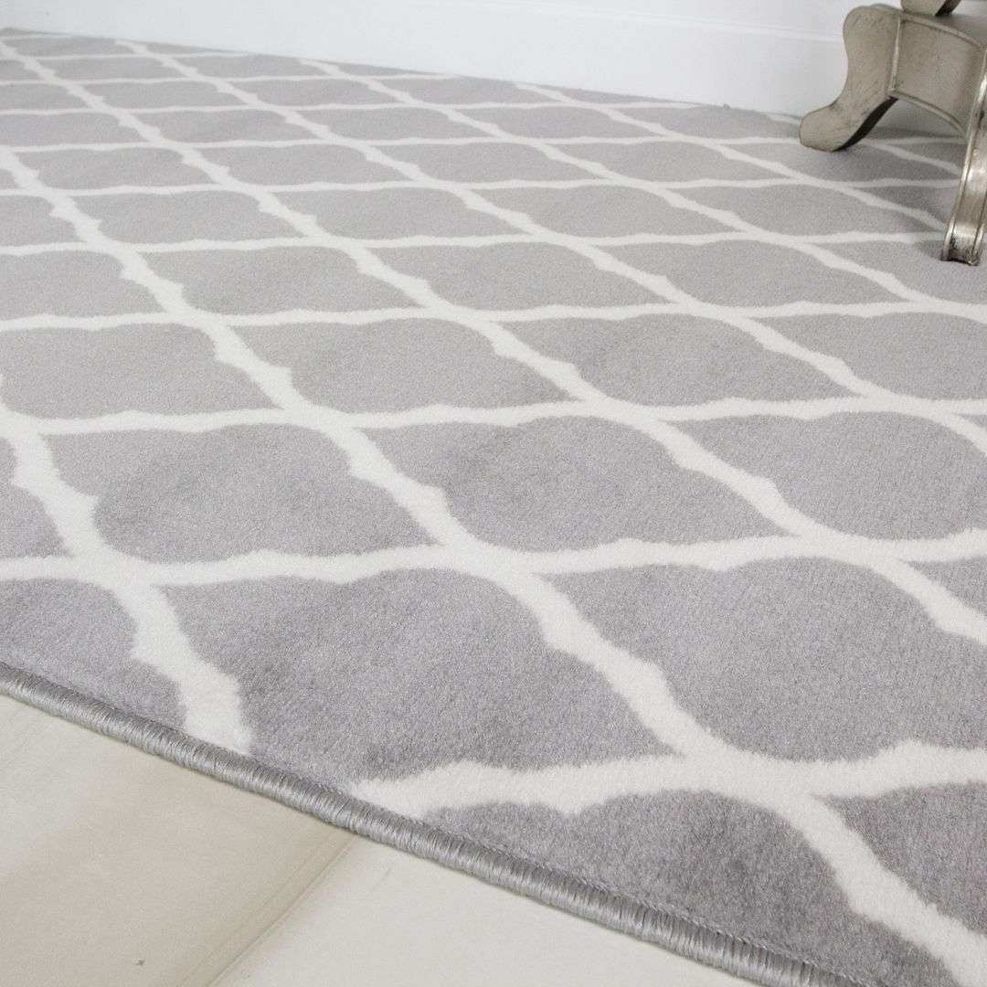 Trellis Grey Runner Rug - Image 5