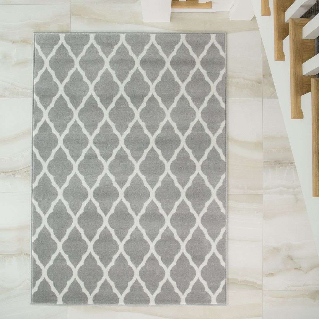 Trellis Grey Runner Rug - Image 7