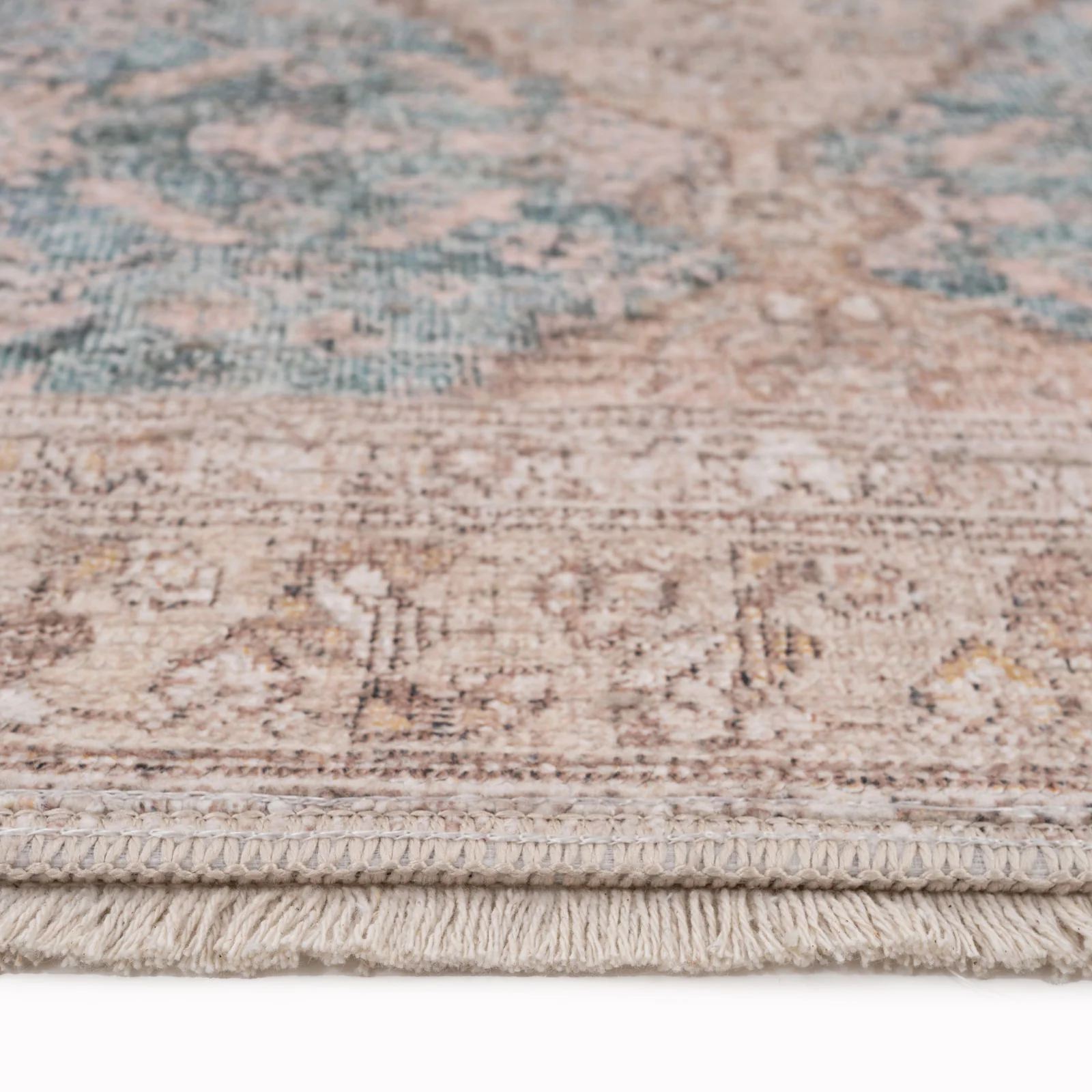 Vintage Blue Diamond Rug - Genevieve - Image 8