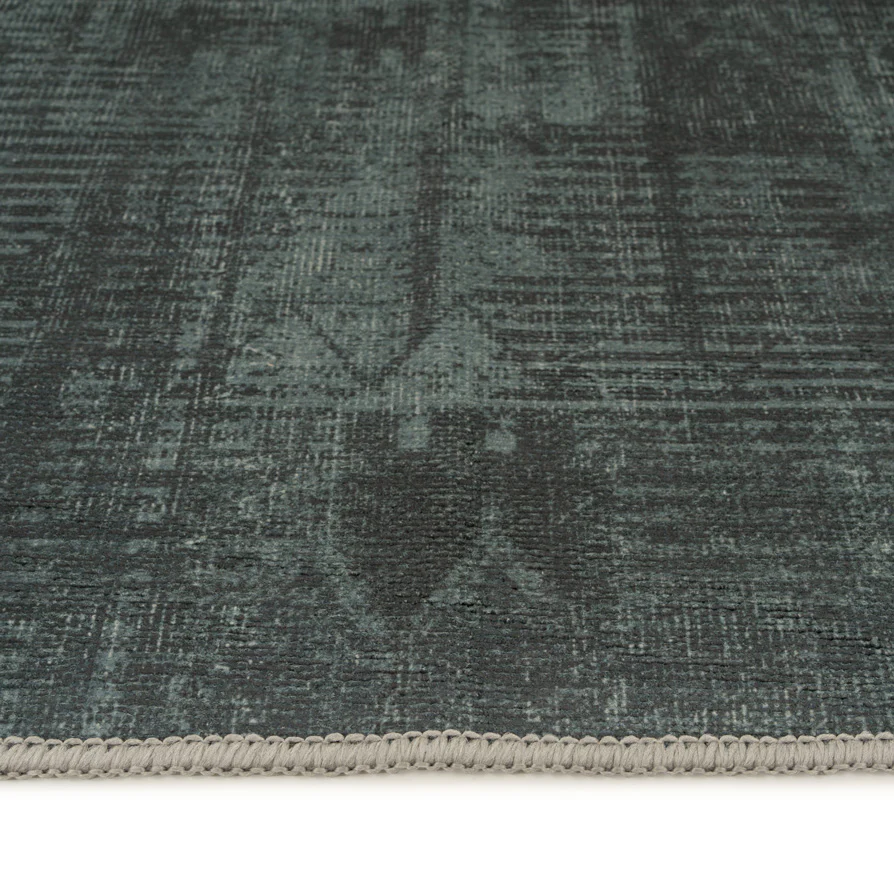 Vintage Distressed Green Washable Area Rug - Cleo - Image 8
