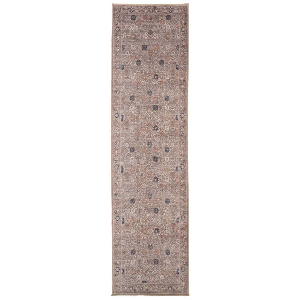 Flatwoven Washable Vintage Floral Runner - Macie