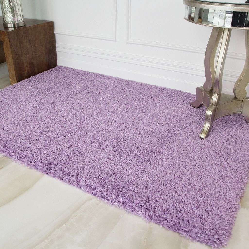 Violet Round Circle Shaggy Rug - Image 4