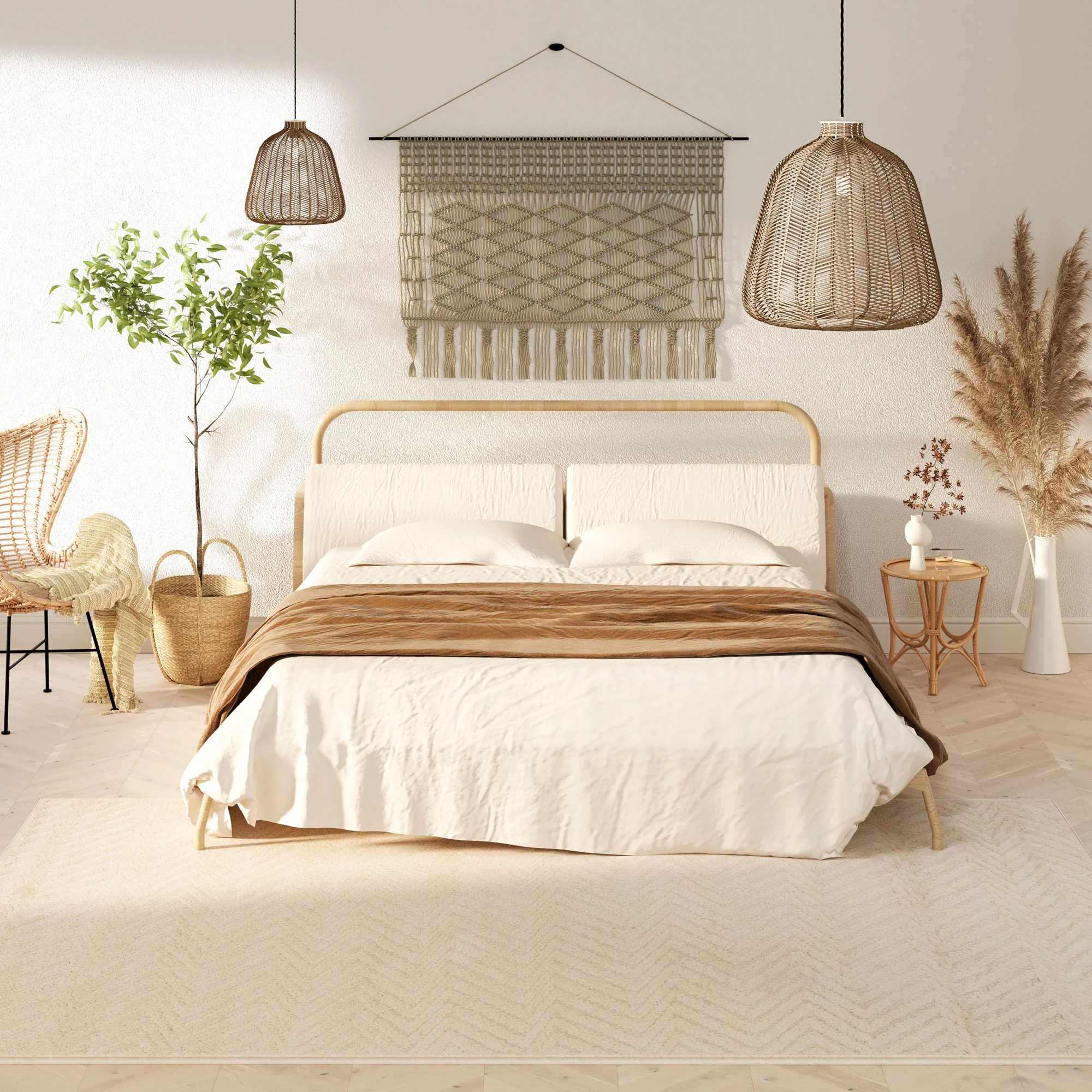 Warm White Chevron Rug - Sula - Image 2