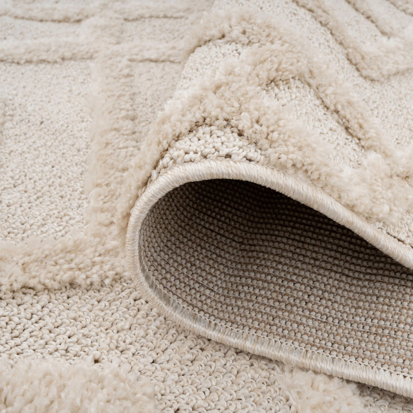 Warm White Interlocking Rug - Sade - Image 10