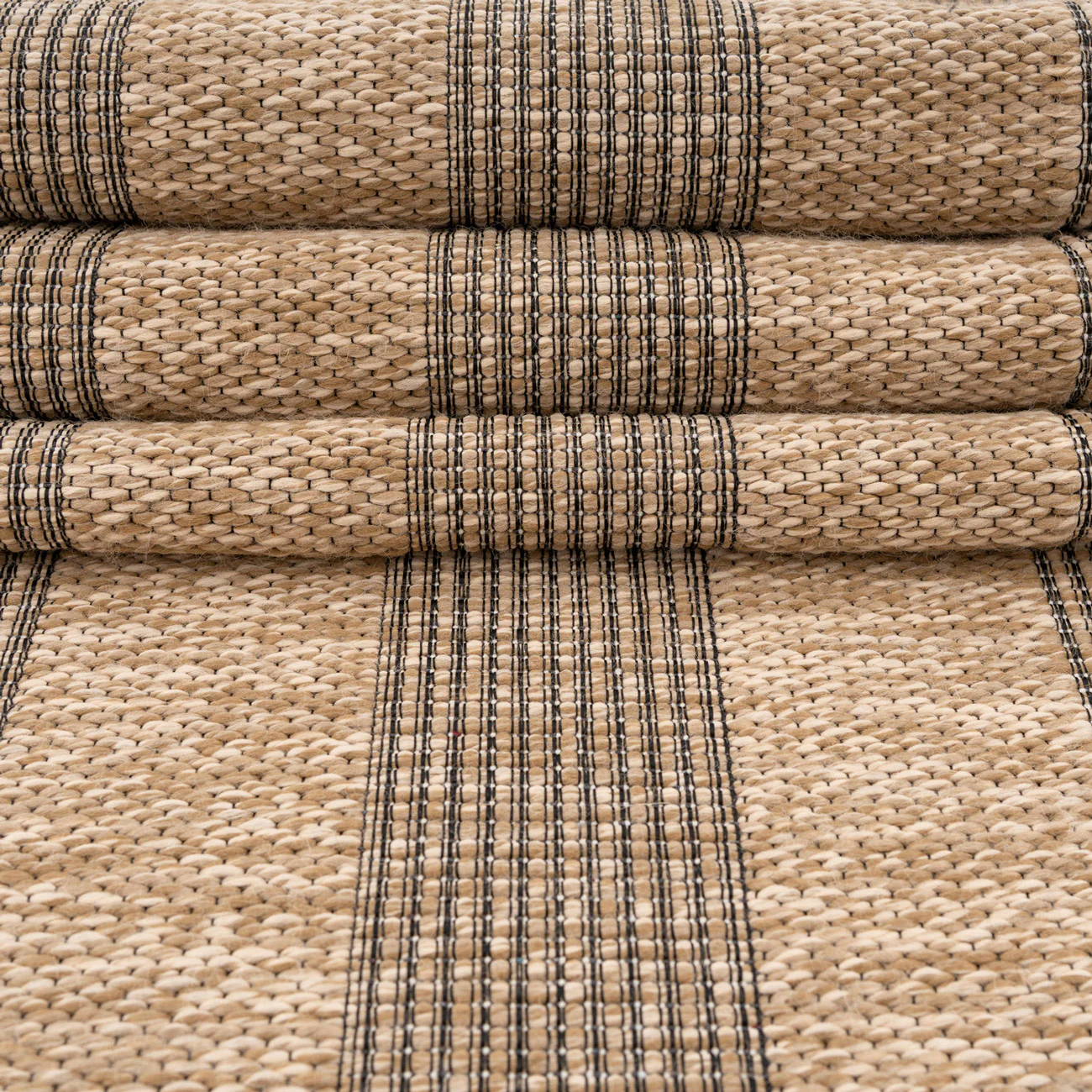Washable Beige Striped Jute Style Rug - Leni - Image 11