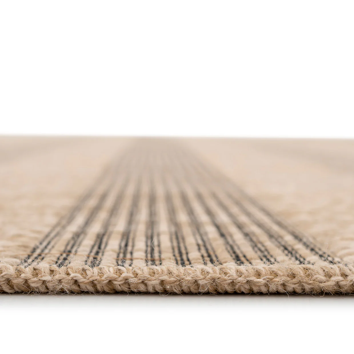 Washable Beige Striped Jute Style Rug - Leni - Image 8