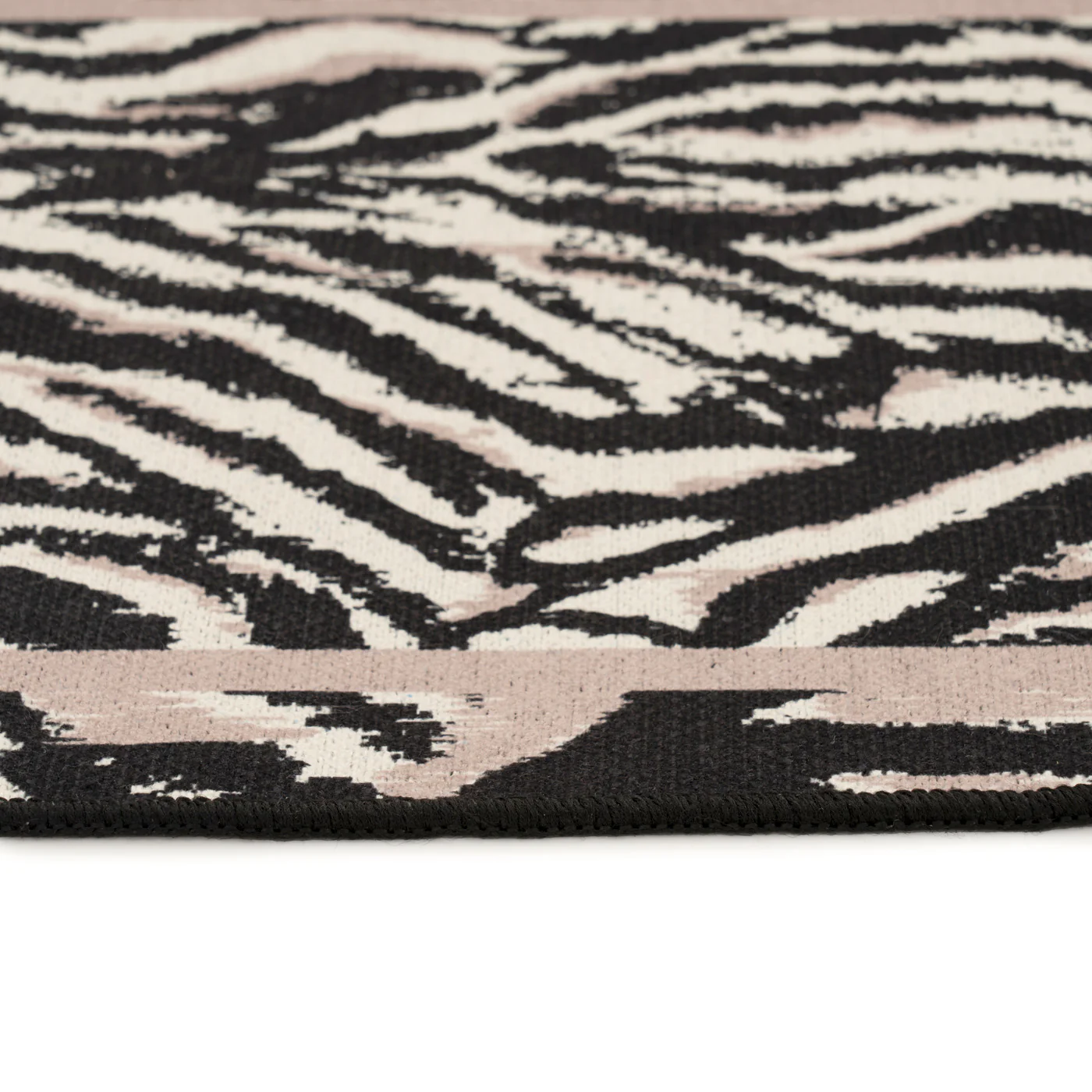 Washable Black Zebra Print Doormat - Zebra - Image 2