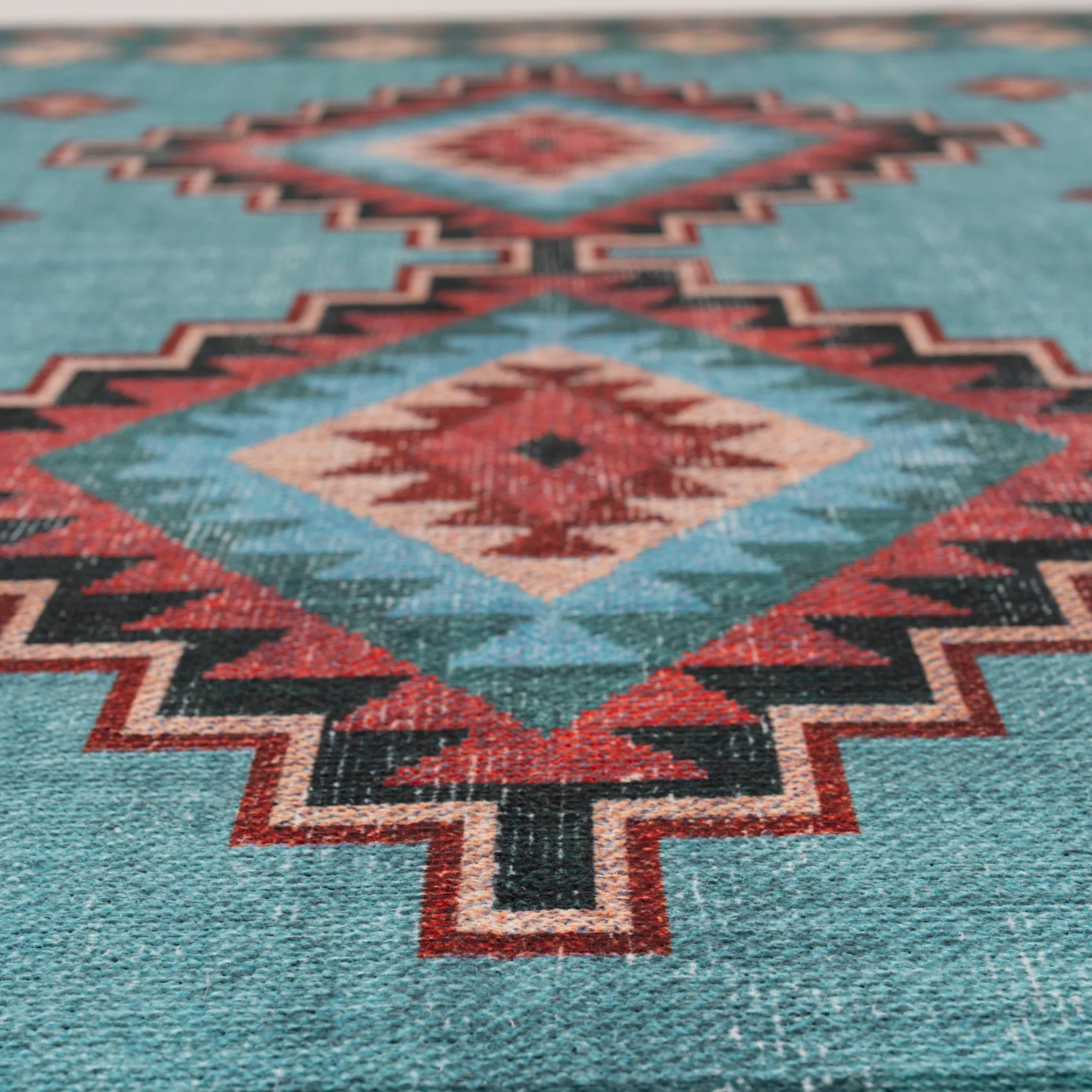 Washable Blue Berber Style Runner - Yasmine - Image 3