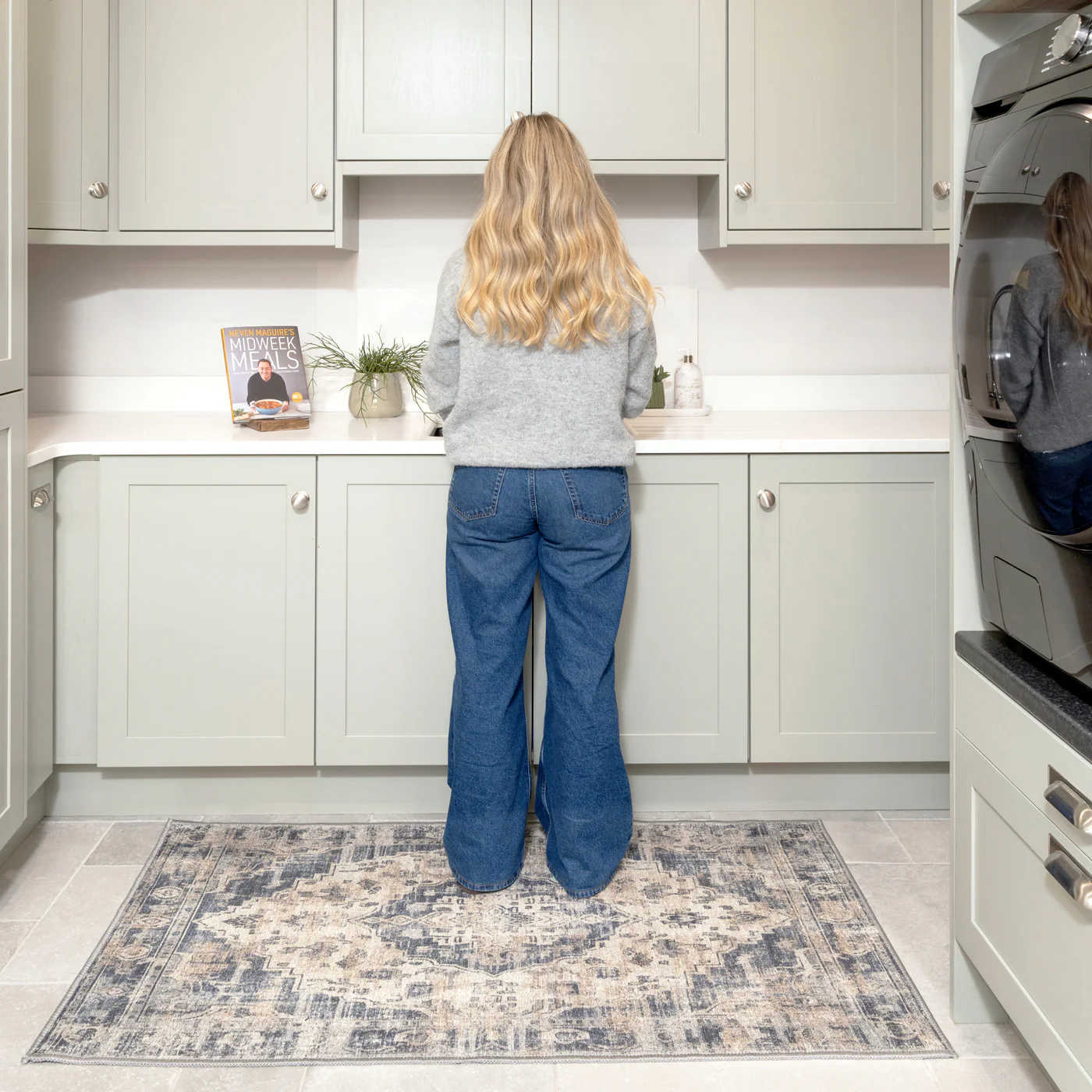 Washable Blue Kitchen Mat - Kith - Image 2