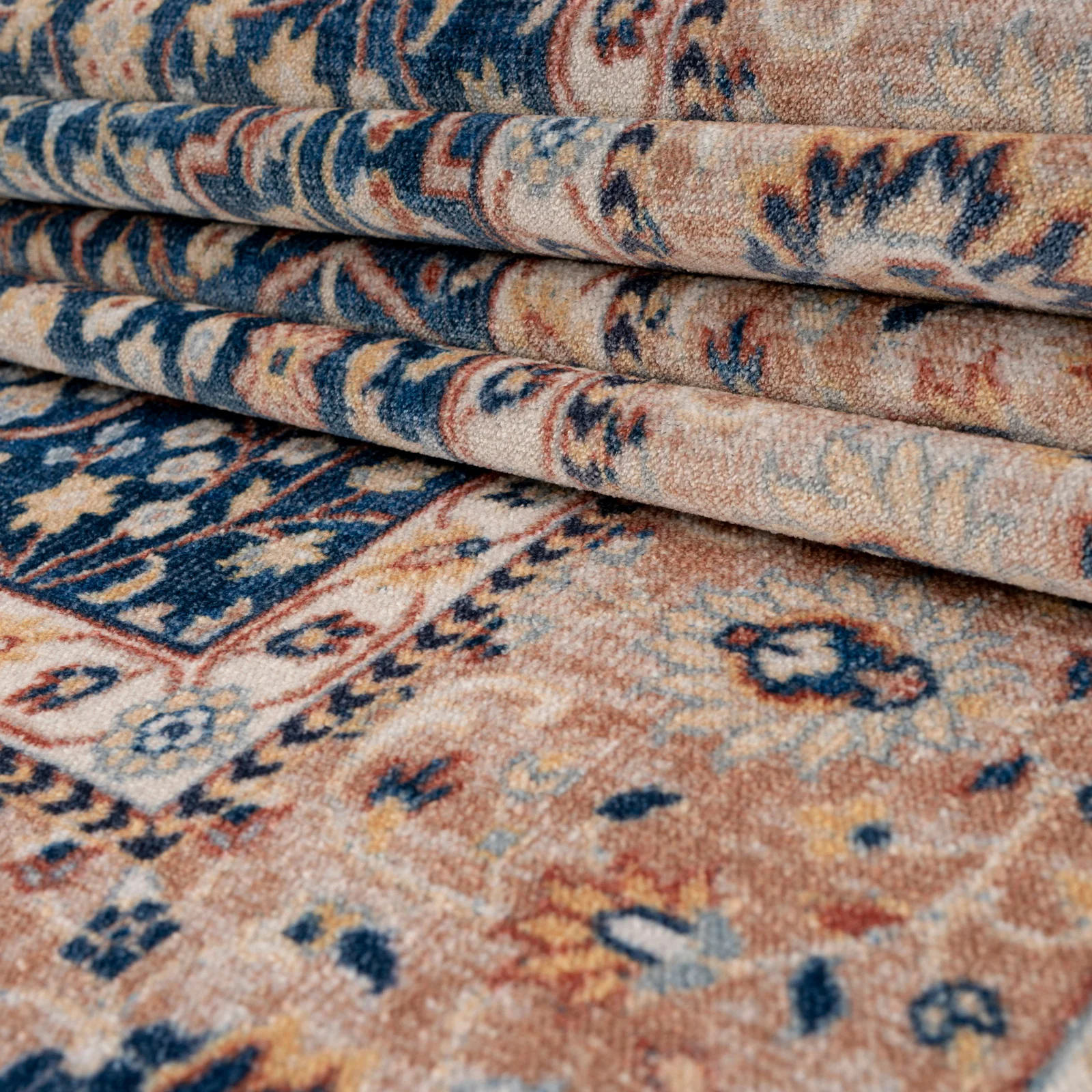 Washable Blue Persian Style Mat - Leela - Image 7