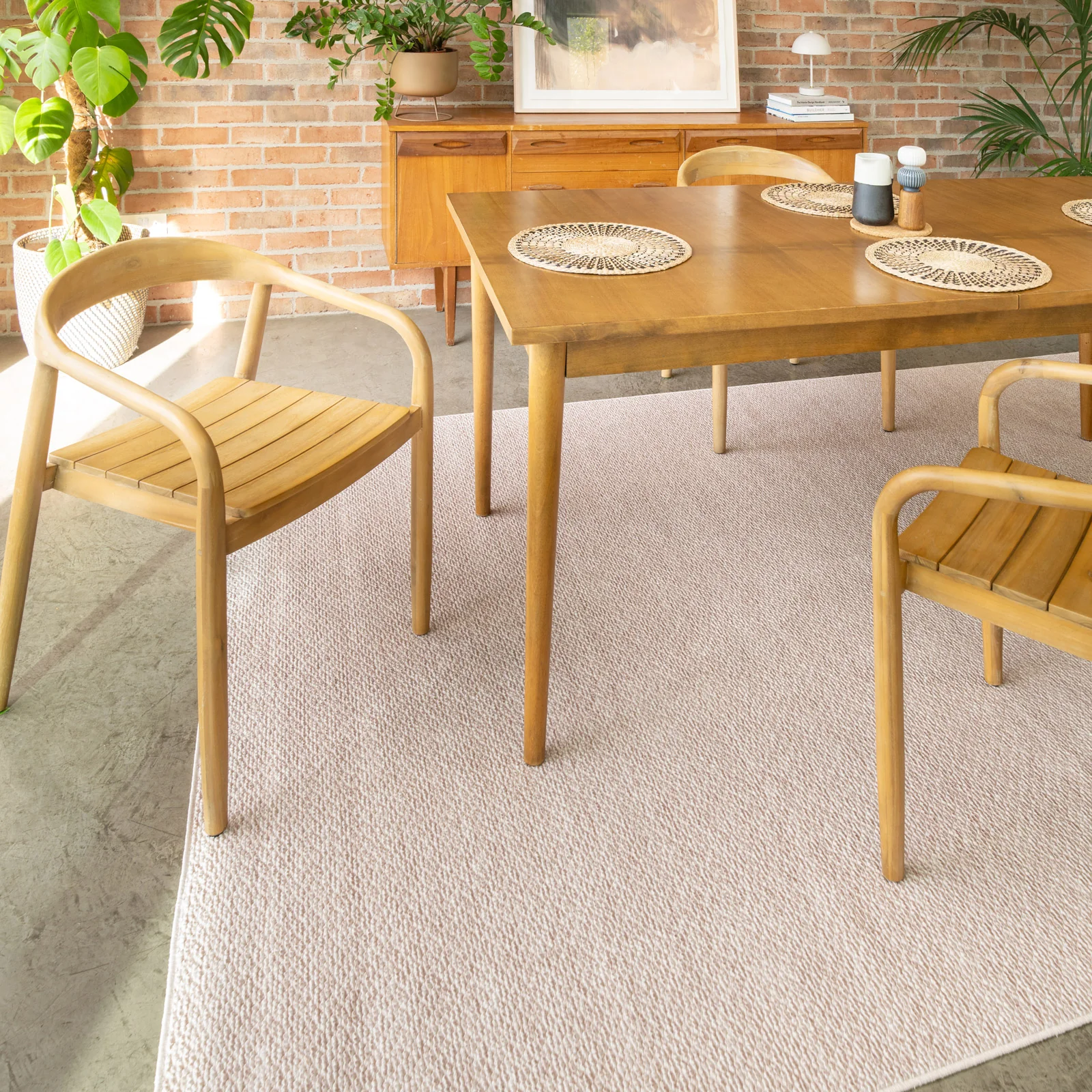 Washable Bobbled Beige Chic Rug - Lucy - Image 2