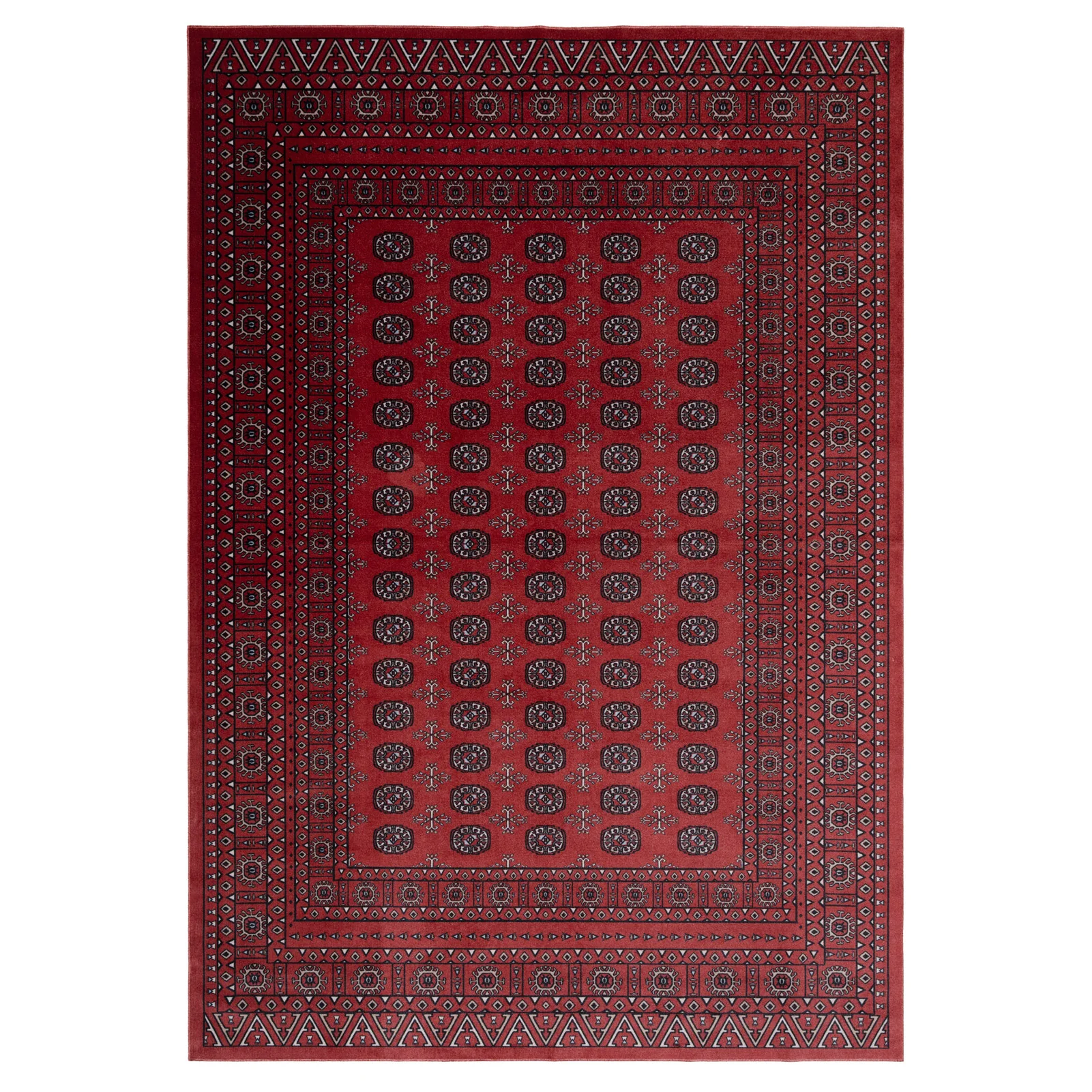 Washable Bokara Red Persian Style Rug - Mira