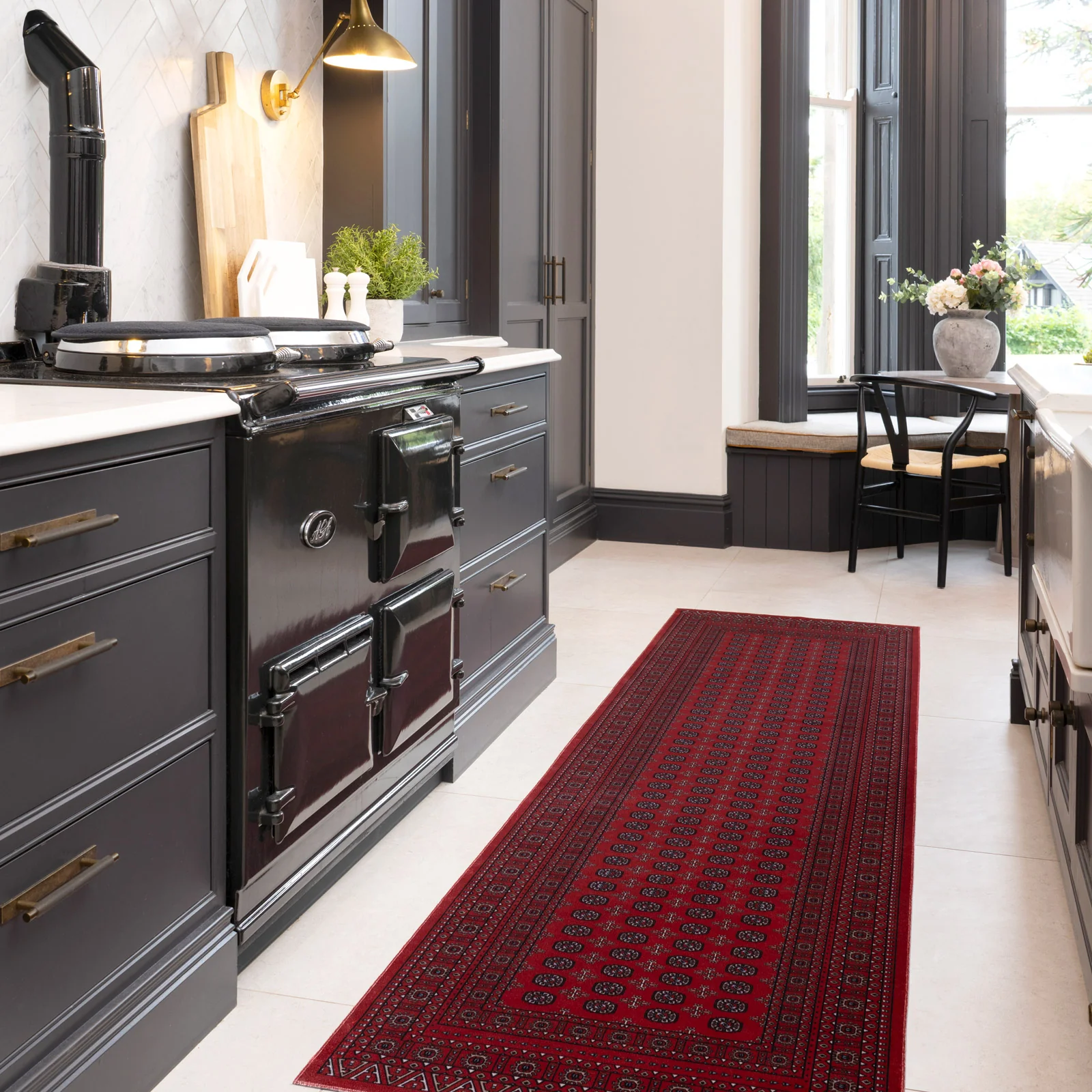 Washable Bokara Red Persian Style Runner - Mira - Image 2