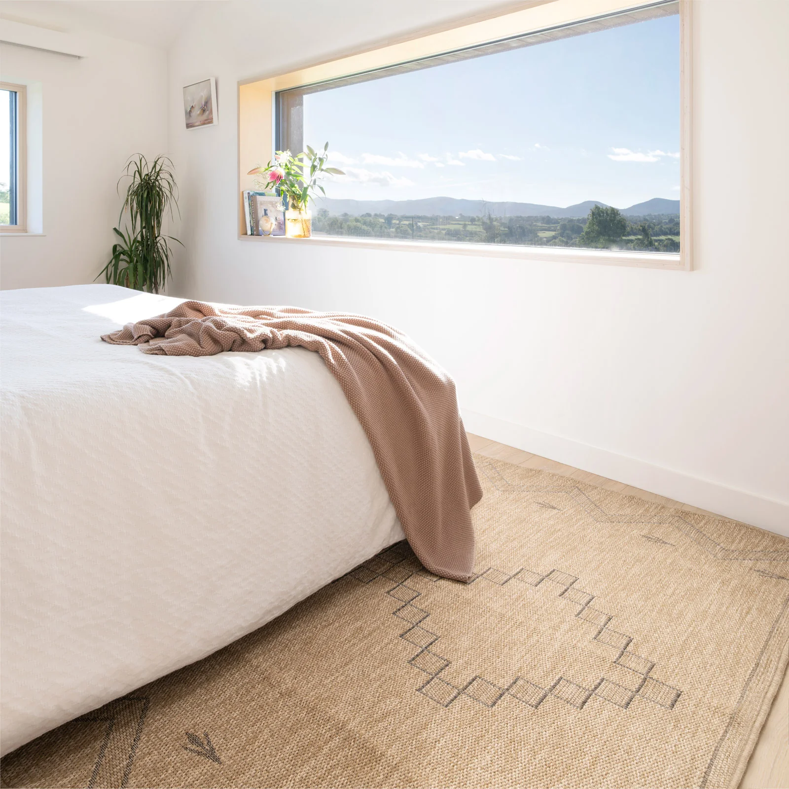 Washable Beige Berber Jute Style Rug - Alva - Image 2