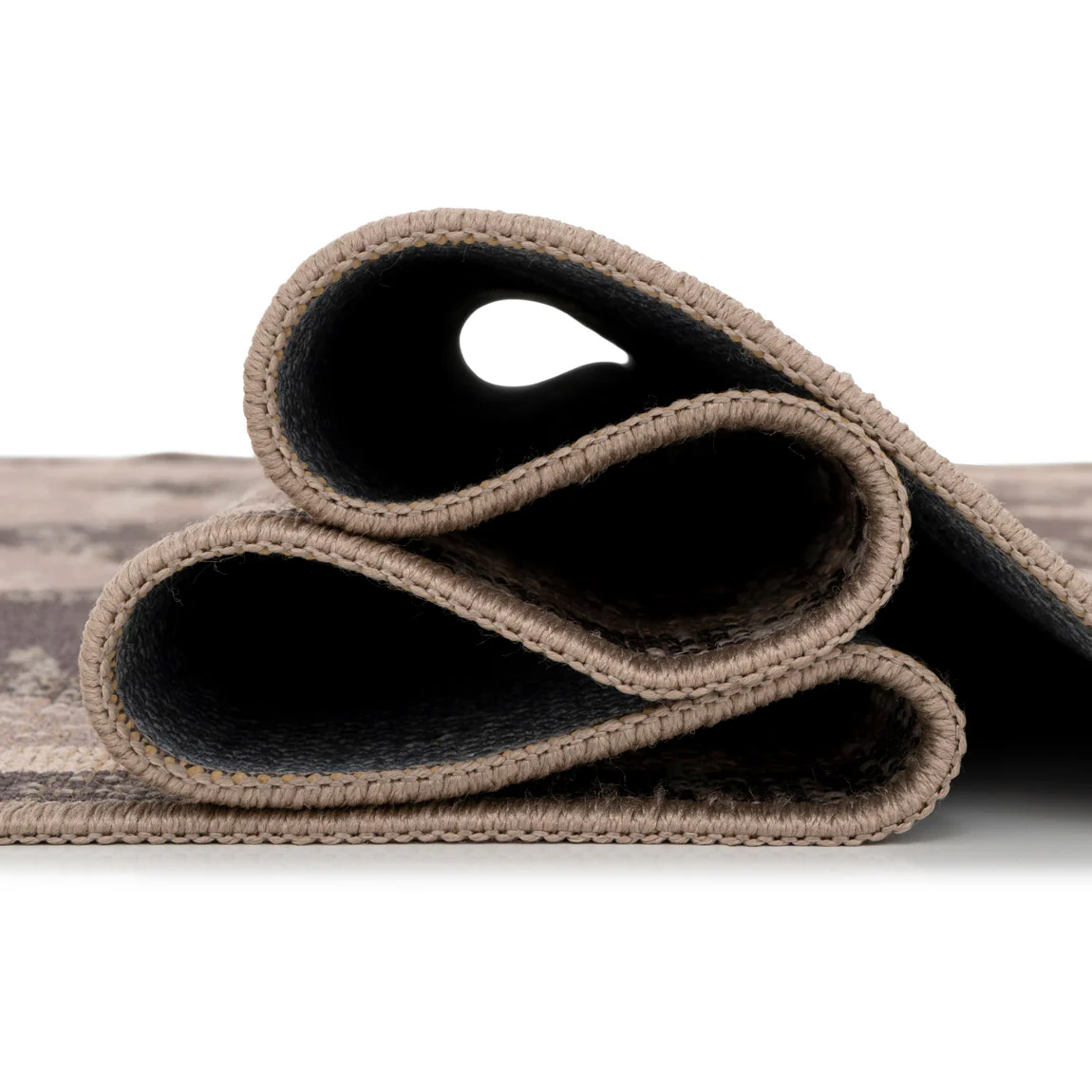 Washable Brown Harlequin Jute Style Rug - Suki - Image 9