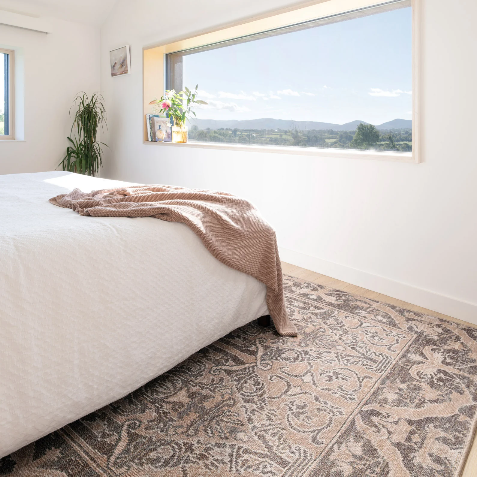 Washable Brown Ornate Jute Style Rug - Eden - Image 2