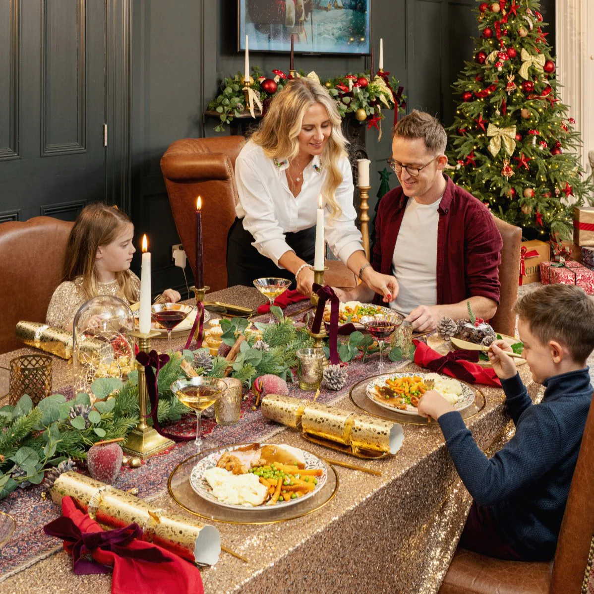 Flatwoven Washable Christmas Table Runner - Tullow - Image 4