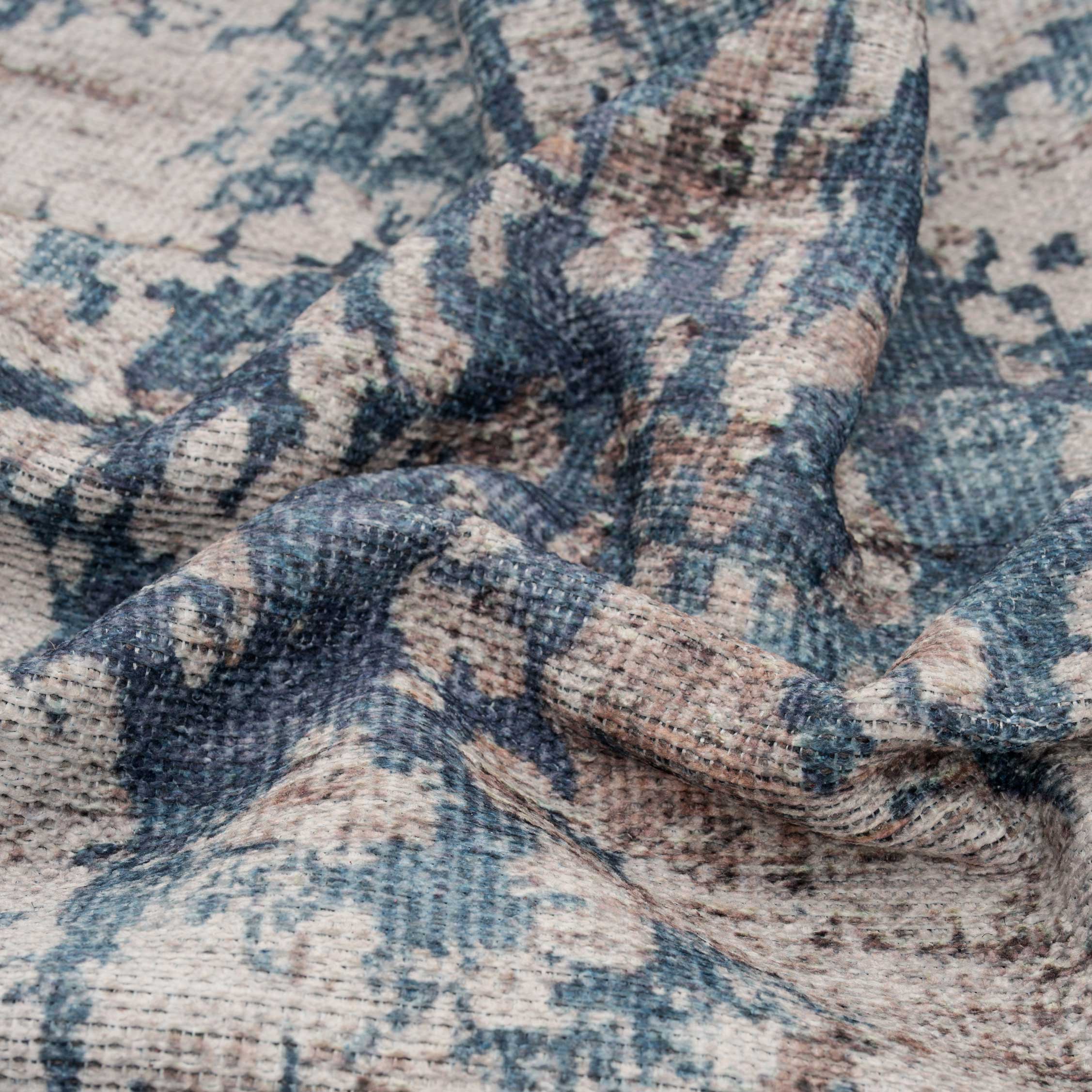 Flatwoven Washable Distressed Blue Runner - Dash - Image 7