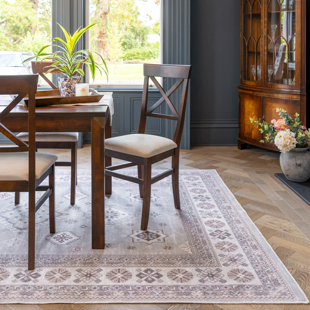Washable Looped Grey Nordic Rug - Safi - Image 2