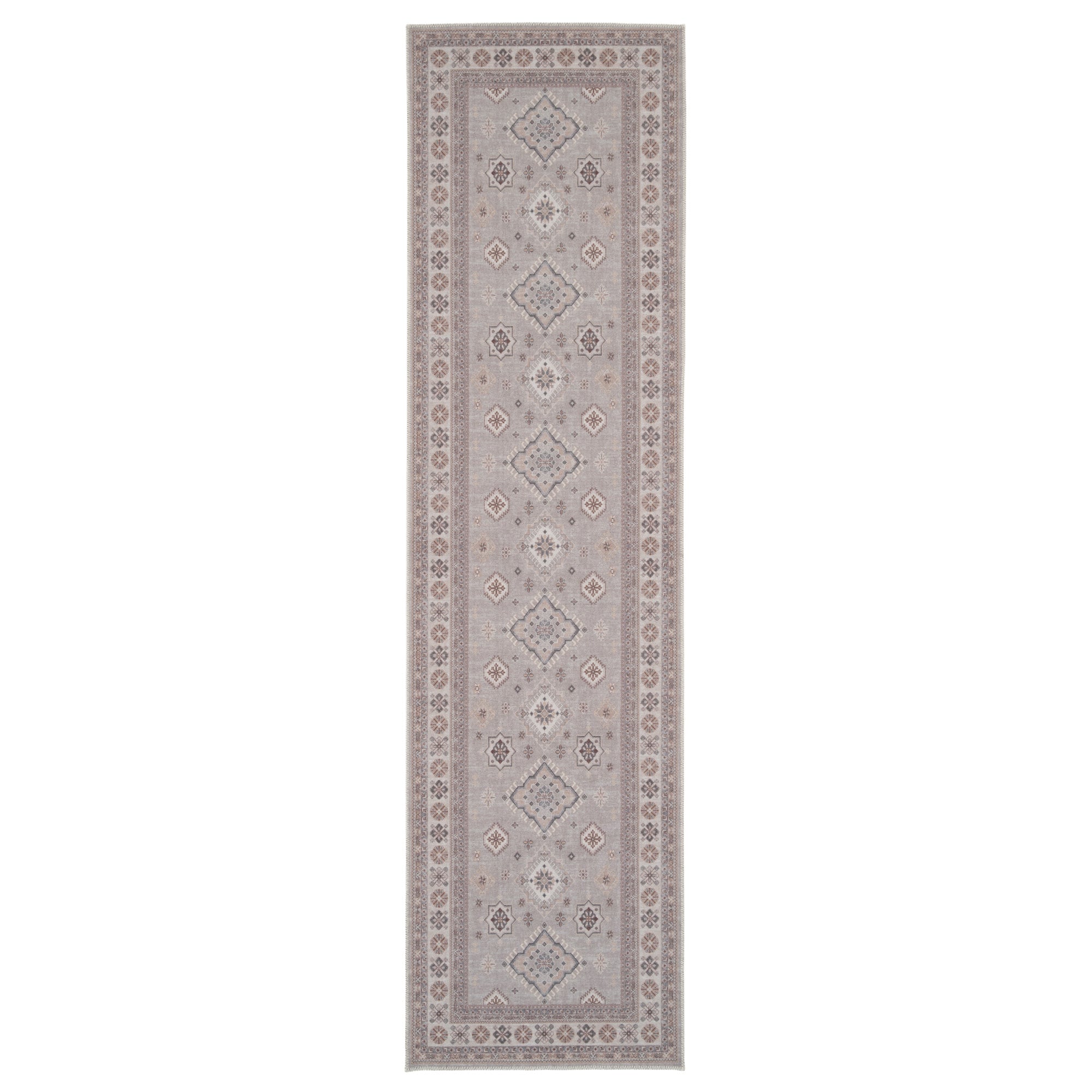Washable Looped Grey Nordic Runner - Safi - Image 2