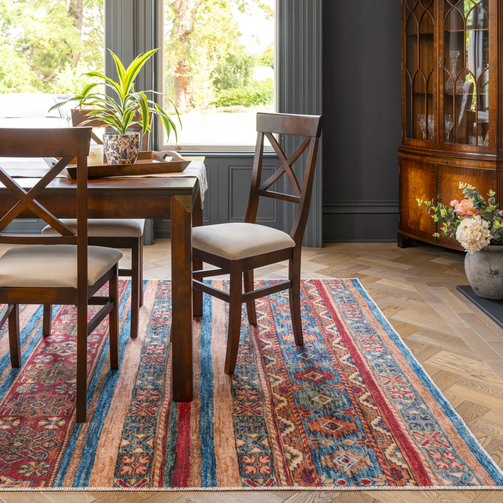 Washable Looped Multicolour Boho Rug - Alia - Image 2