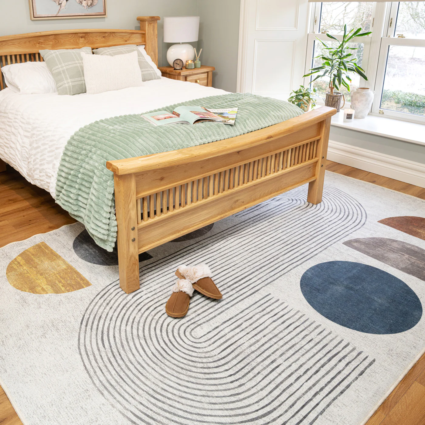 Washable Modern Wabi-Sabi Rug - Orb - Image 4