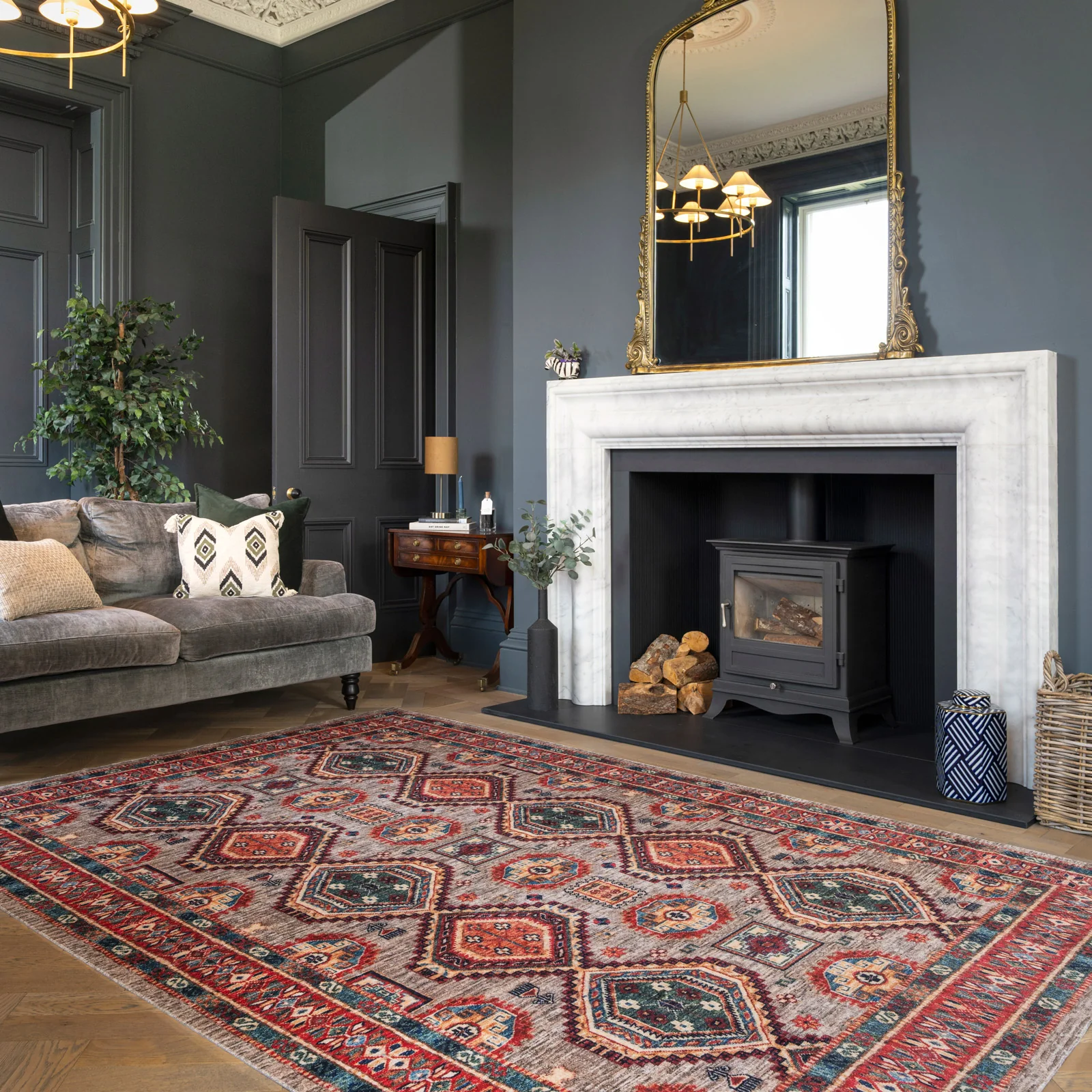 Washable Multicolour Persian Style Rug - Rani - Image 2
