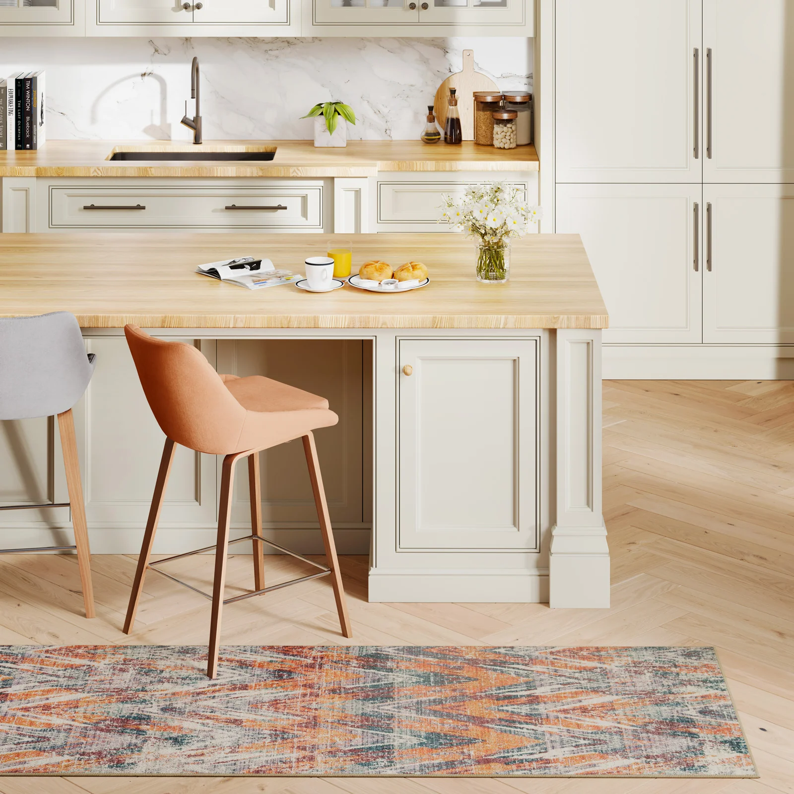 Washable Multicolour Zig Zag Runner - Ziggy - Image 5