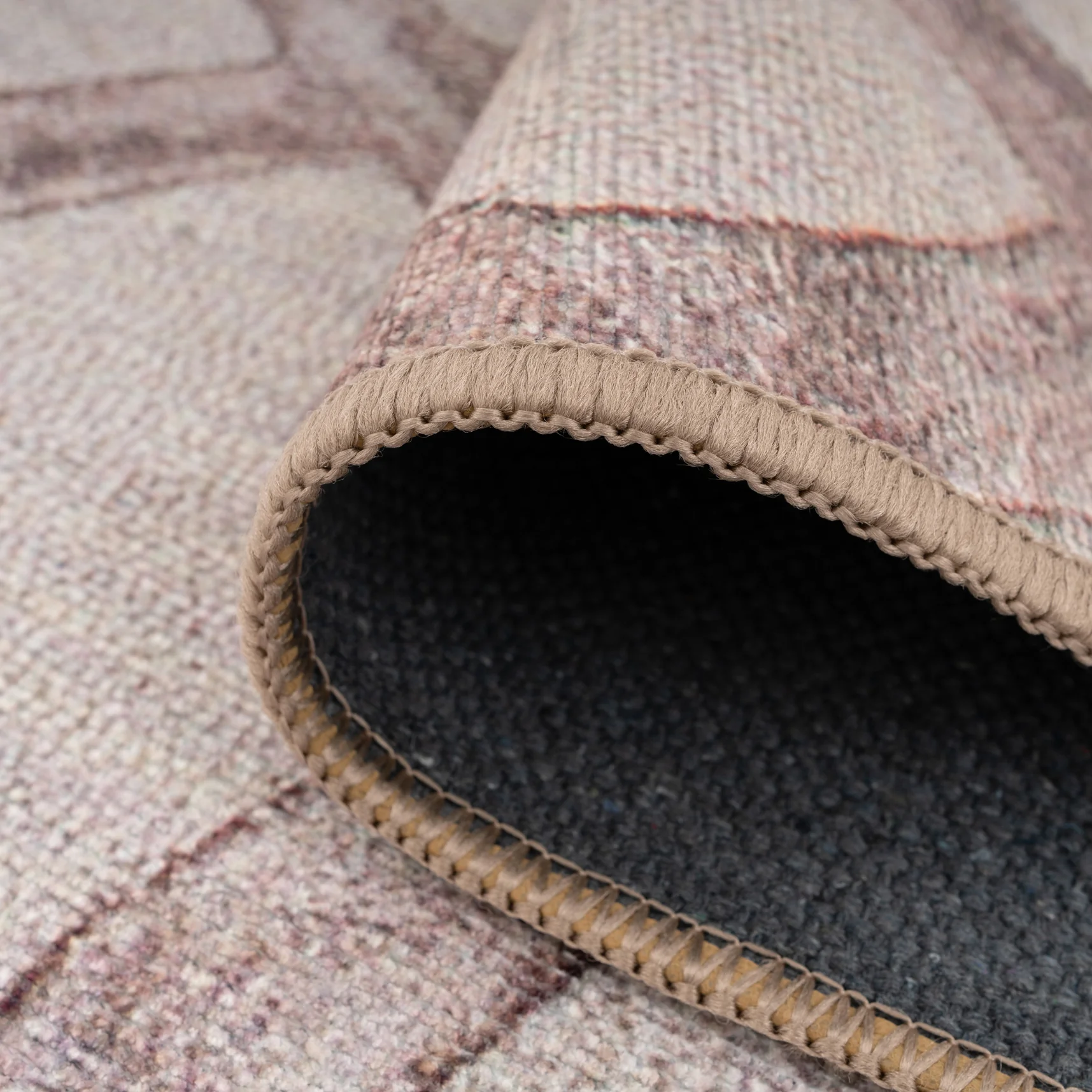 Washable Neutral Geometric Runner - Burrow - Image 6