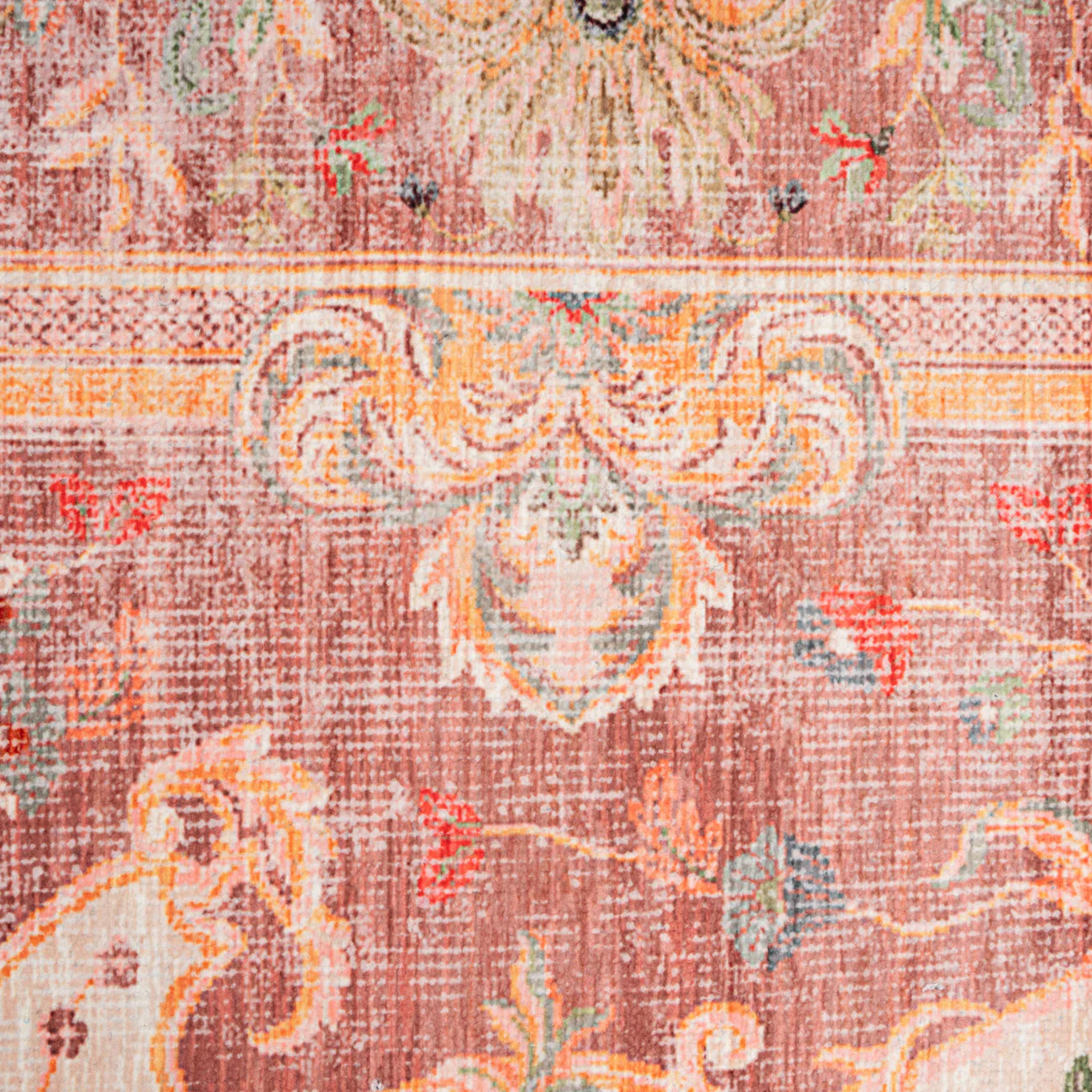 Washable Pink Medallion Rug - Dusk - Image 15