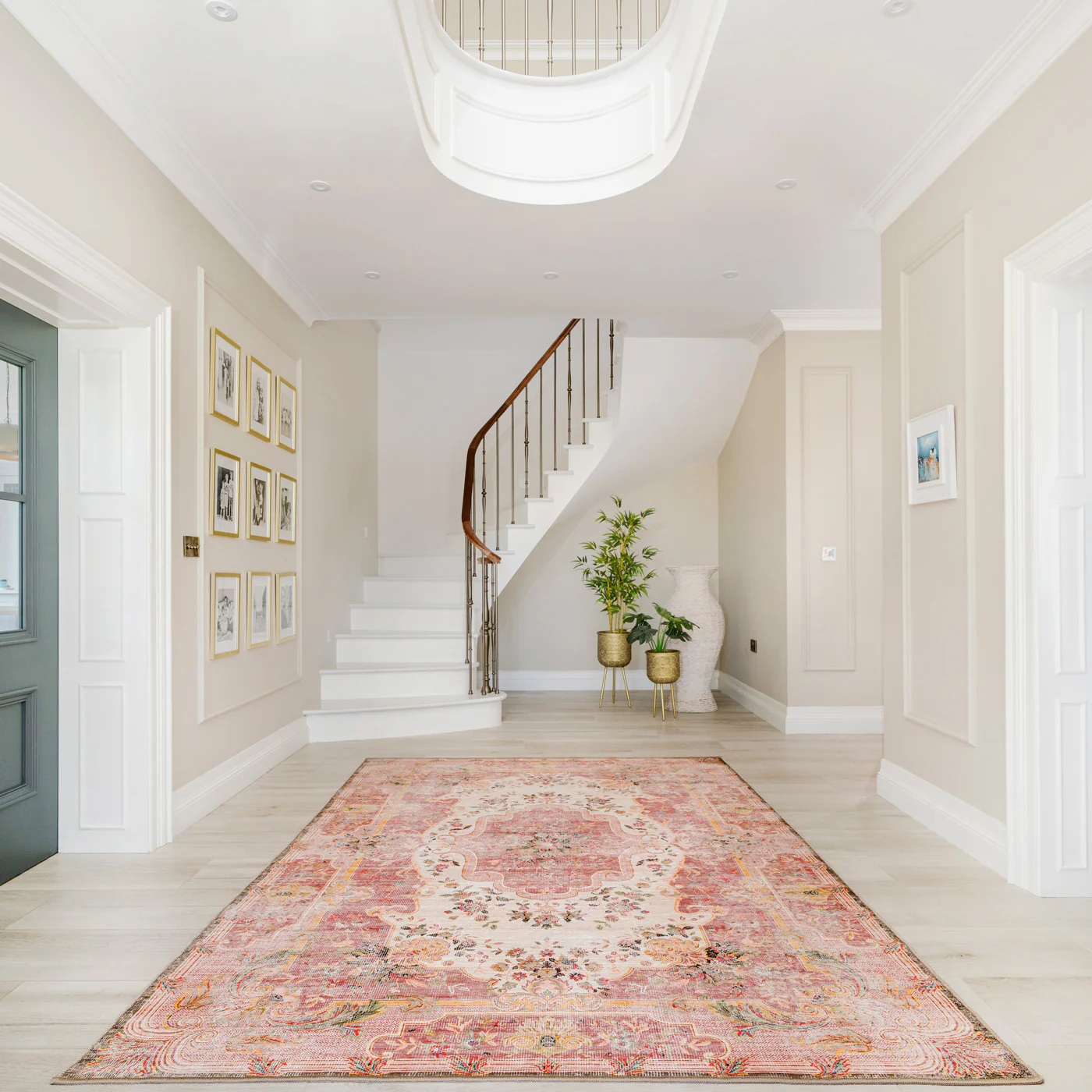 Washable Pink Medallion Rug - Dusk - Image 5