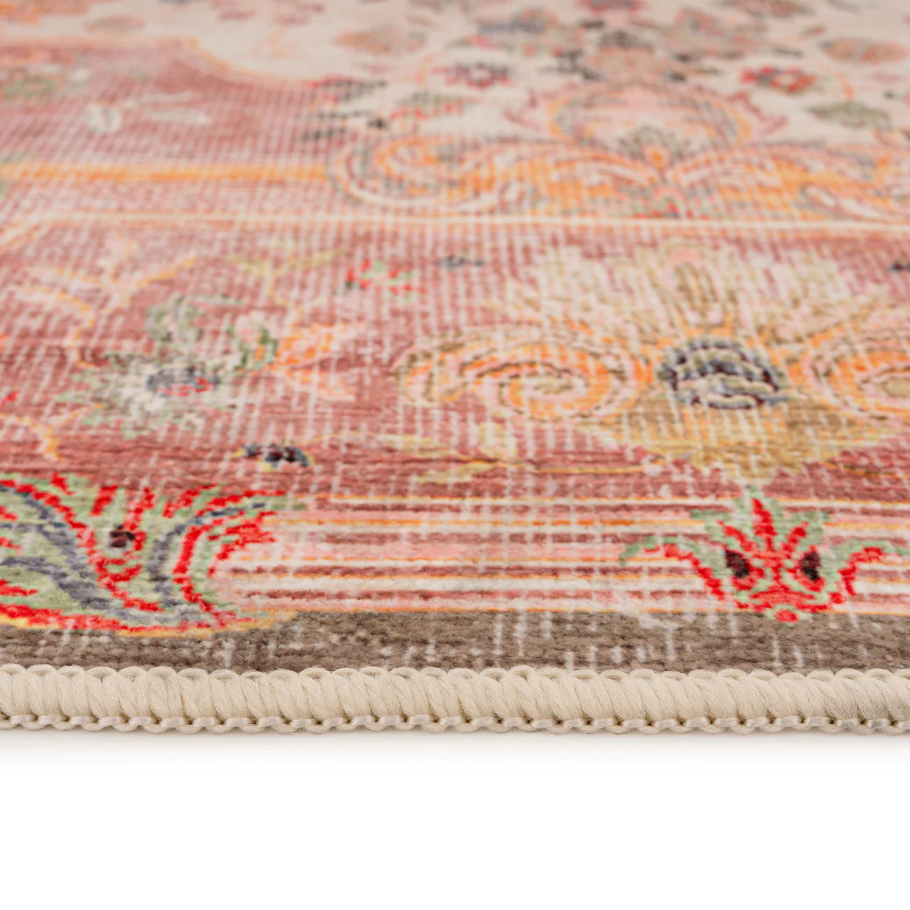 Washable Pink Medallion Runner - Dusk - Image 7
