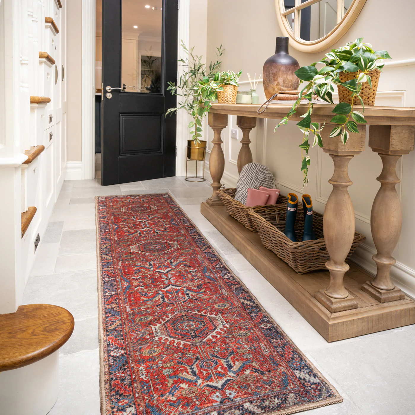 Washable Red Kazak Style Runner - Rudd - Image 3