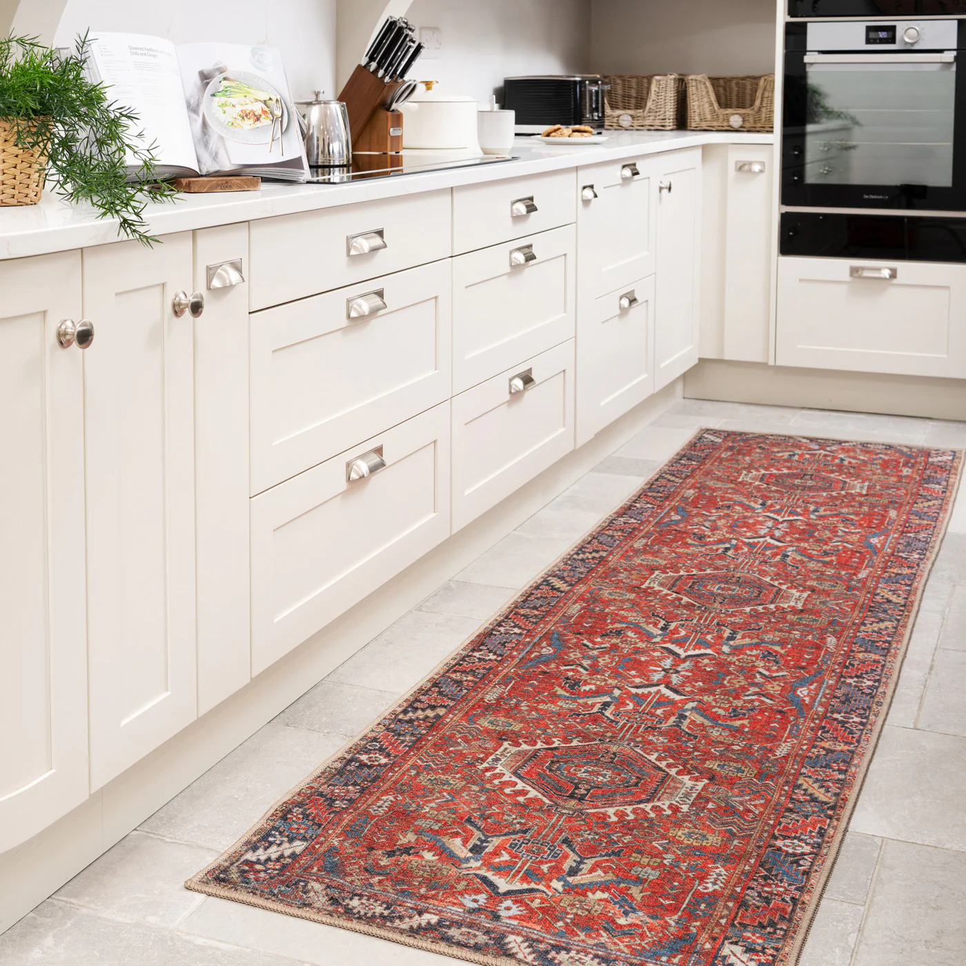 Washable Red Kazak Style Runner - Rudd - Image 4