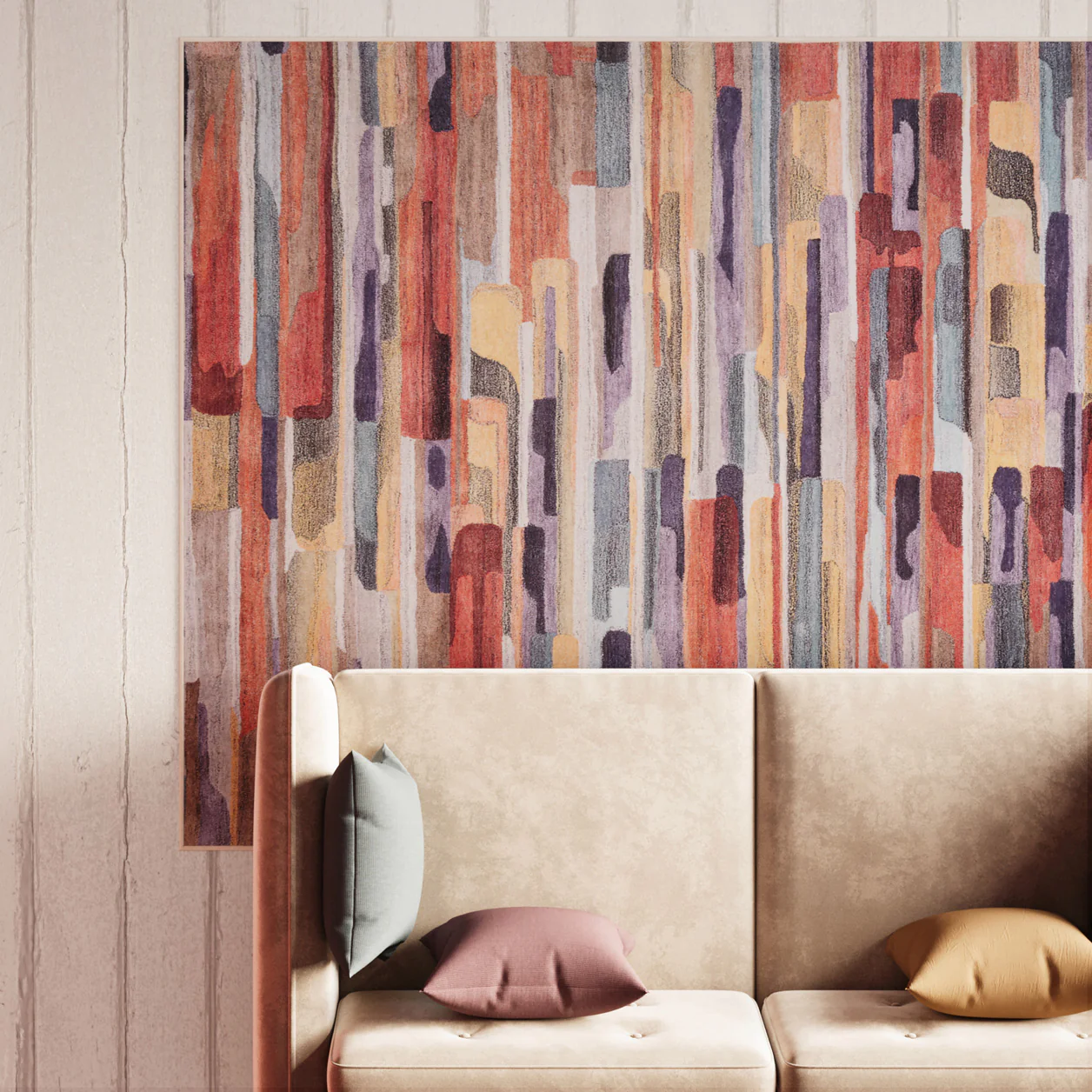 Washable Vibrant Abstract Rug - Blur - Image 6