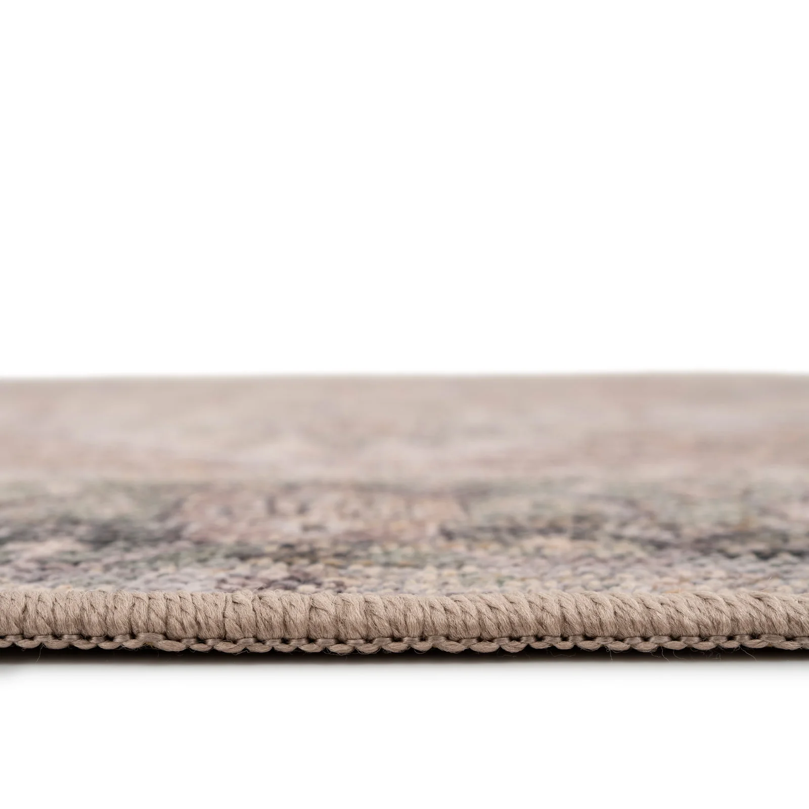Washable Vintage Green Jute Style Runner - Cova - Image 2