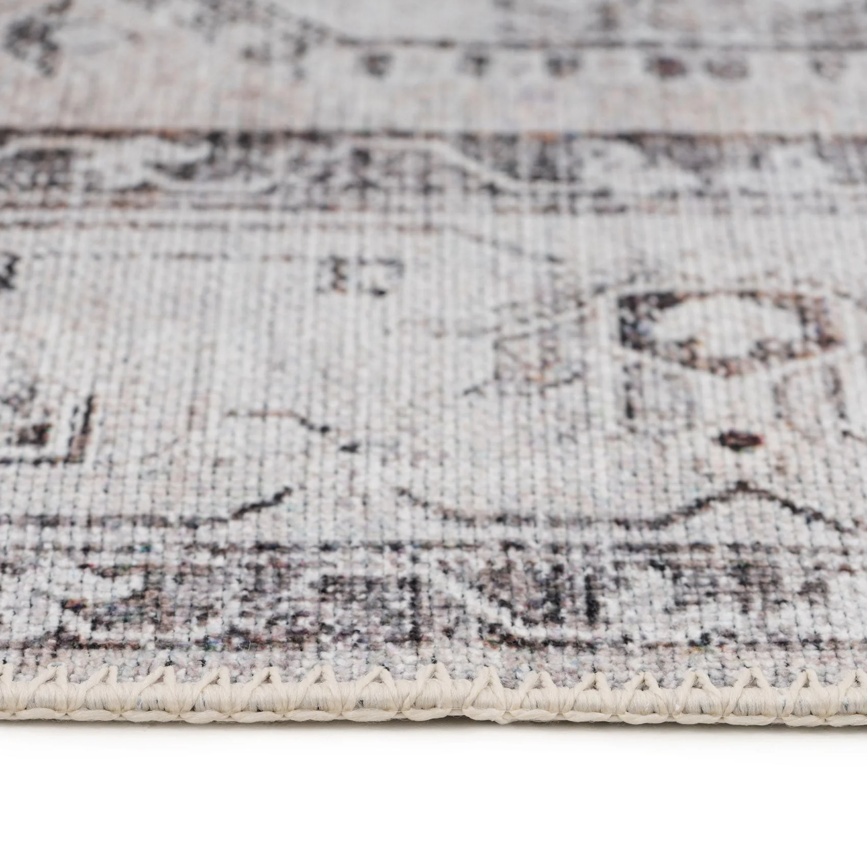 Washable Vintage Ivory Runner Rug - Margot - Image 6