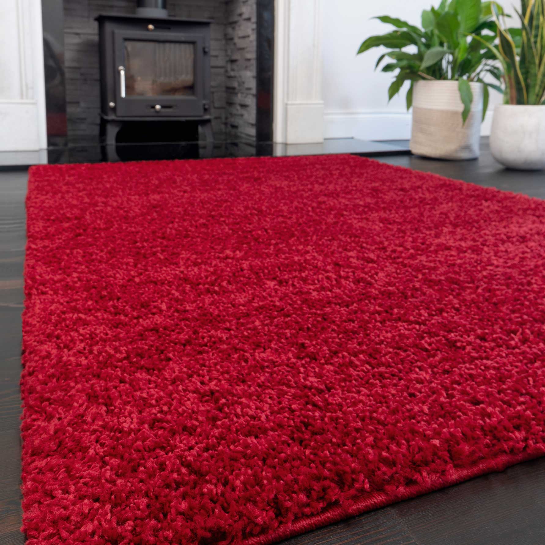 Wine Shaggy Rug - Image 2