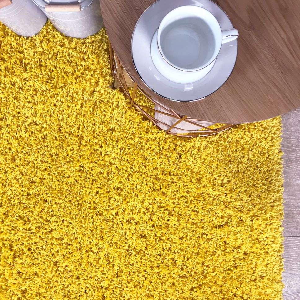 Yellow Shaggy Rug - Image 4